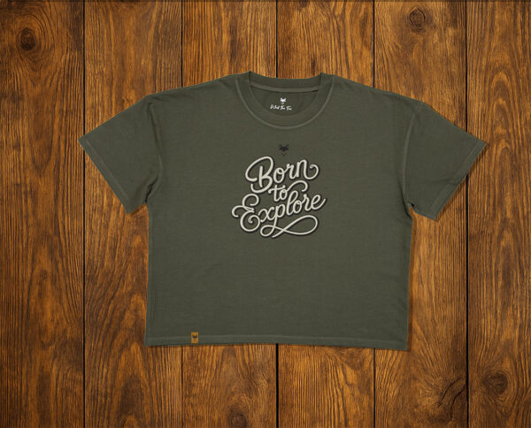 T-shirt femme oversize vanlife - Vulpecula verdure nomade