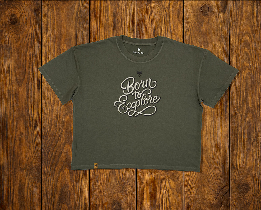 T-shirt femme oversize vanlife - Vulpecula verdure nomade