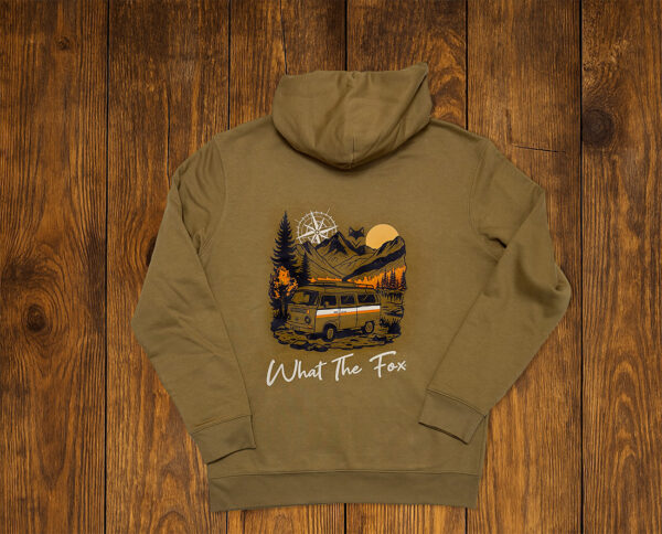 studio de sweat écoresponsable vanlife avec capuche