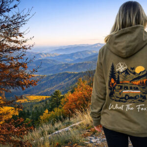 Sweat écoresponsable avec visuel dans le dos souvenir de road trip