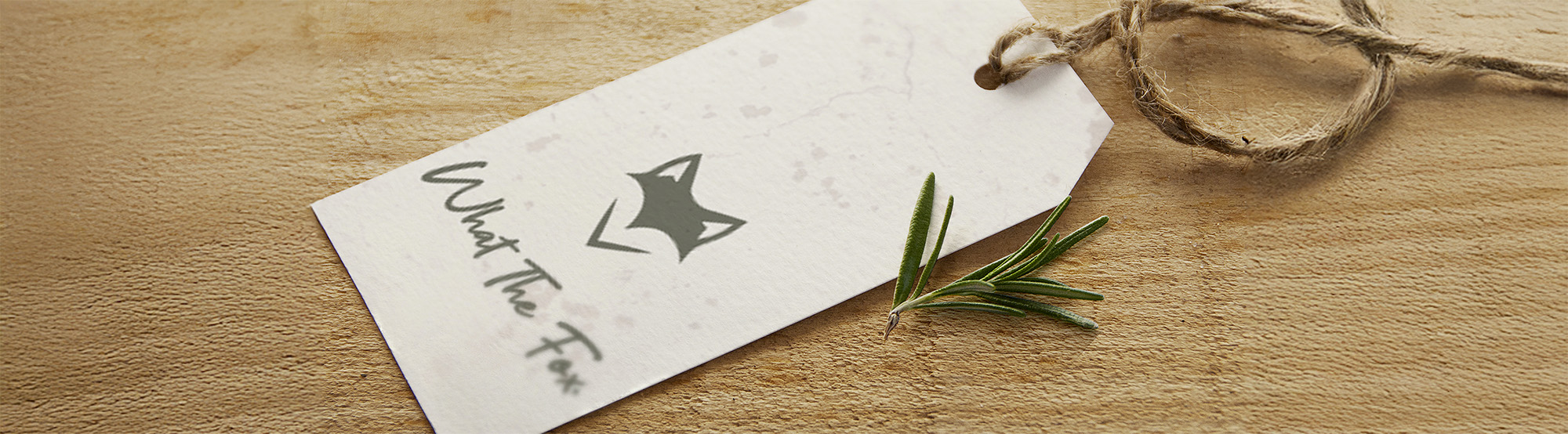 logo renard what the fox sur étiquette recyclé