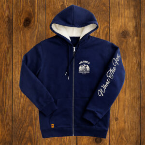 Sweat vanlife en studio extra chaud vue de face sur fond bois
