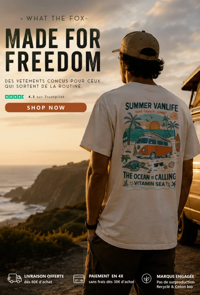 marque francaise vanlife de vetement et accessoires concu pour l'aventure et les road trip
