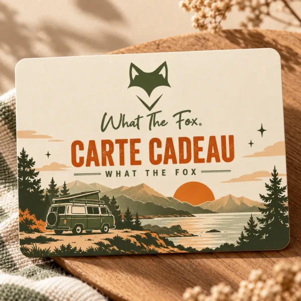 visuel carte cadeau pour les amoureux de vanlife et roadtrip idéal pour cadeau de Noël, anniversaire....